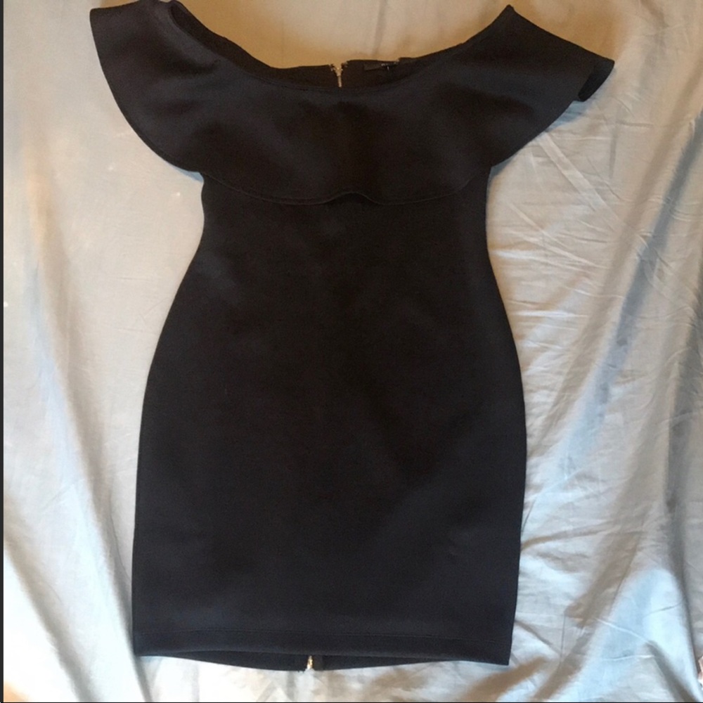 GUESS Black Off Shoulder Dress